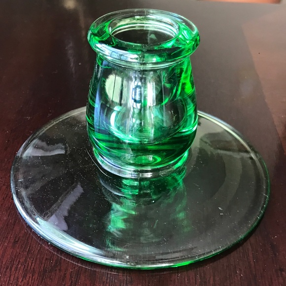 Antique Heisey ‘MOONGLEAM’ Glass Taper Candlestick Holder - Picture 12 of 14